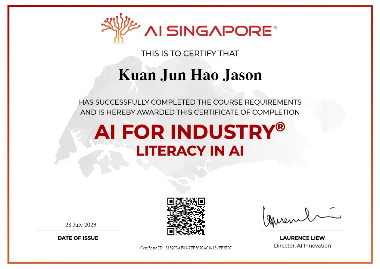 AI4I® - Literacy in AI Certificate